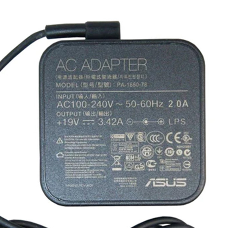 Original Asus 19V 3.42A 65W Laptop AC Adapter Charger PA-1650-78 for ASUS PRO series, 4.5*3.0mm